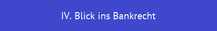 IV. Blick ins Bankrecht